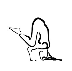 stylish concise sketches depicting yoga poses