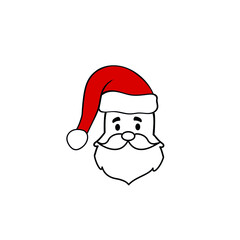 Santa Claus icon vector set. Christmas illustration sign collection. New Year symbol or logo.