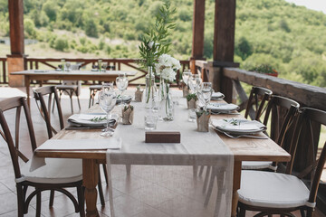 Boho wedding table for a newlywed banquet.