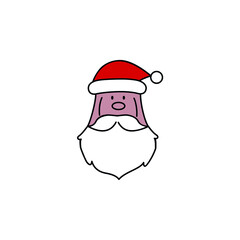 Santa Claus icon vector set. Christmas illustration sign collection. New Year symbol or logo.