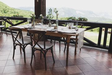 Boho wedding table for a newlywed banquet.
