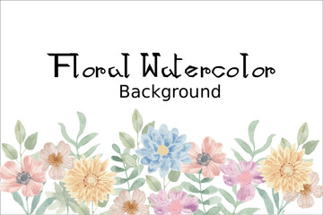 Beautiful Watercolor Flower Background