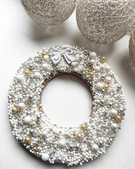 christmas wreath isolated on white