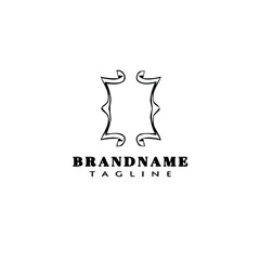 brackets logo shapes icon design template black isolated vector illustration