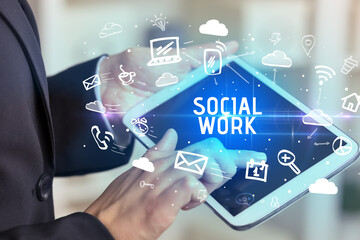 Close-up Of A Person Using Social Networking