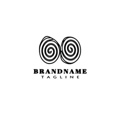 bread logo icon design template black isolated vector illustration