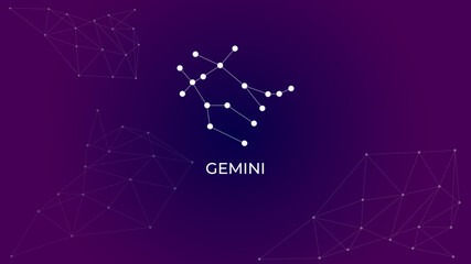 Gemini Constellation Abstract Background