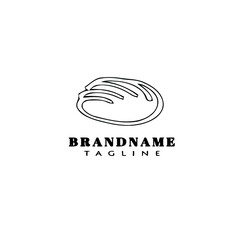bread cartoon logo icon design template black isolated vector flat