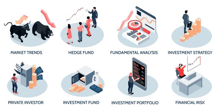 Investment Isometric Concept