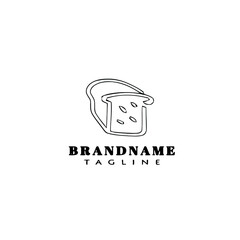 unique bread logo icon design template black isolated vector