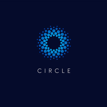 Vector logo design template. Circle abstract icon.