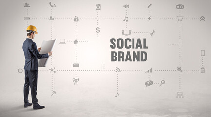 Engineer working on a new social media