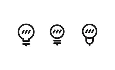 Idea symbol. Electric lamp vector icons. Light bulbs.