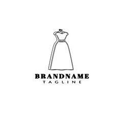 bridesmaid logo cartoon icon design template black creative vector illustration