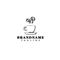 coffee cup logo design template icon vector cute