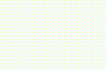 パステルカラーの水玉模様の背景イラスト。黄色、水色、黄緑色、ピンク色のドット柄。