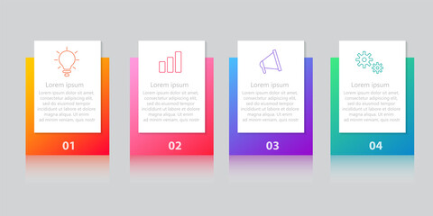 infographics design with speech bubble flat vector