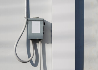 electrical safety switch box on isolate background.main electrical switching control.	