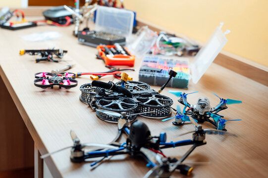 Drone on the table in the room