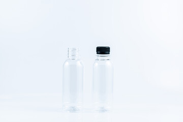 Plastic bottle on a white background,set of water plastic bottle isolated on white background