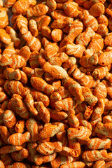 macro cat food,Dry cat food used as background 