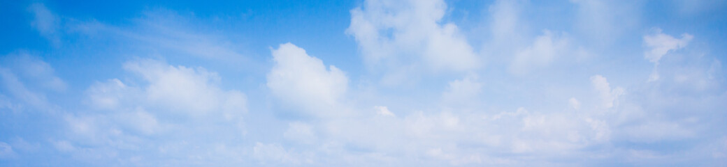 Obraz premium clouds and sky,blue sky background with tiny clouds. panorama
