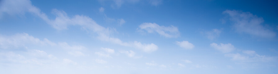Naklejka na ściany i meble clouds and sky,blue sky background with tiny clouds. panorama