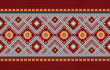 Ethnic ikat pattern. Aztec fabric carpet mandala ornament boho chevron textile decoration wallpaper. Tribal turkey African Indian traditional embroidery vector illustrations background.