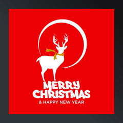 Fototapeta na wymiar Simple Greeting Card Merry Christmas Holiday, Graphic Design Element Ideas