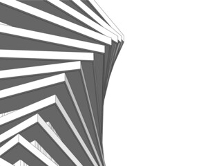 abstract modern architecture digital illustration