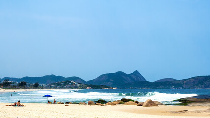 Fototapeta na wymiar Piratininga Beach in Niteroi, Rio de Janeiro, Brazil. 
