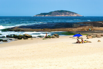 Fototapeta na wymiar Piratininga Beach in Niteroi, Rio de Janeiro, Brazil. 