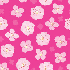 cherry blossom seamless pattern. cherry blossom abstract in pink background for fabric, textile, clothing, stationary, etc.