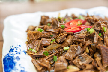 Traditional delicious Chinese fried dishes
