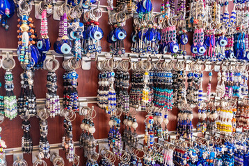 beads on a market stall
