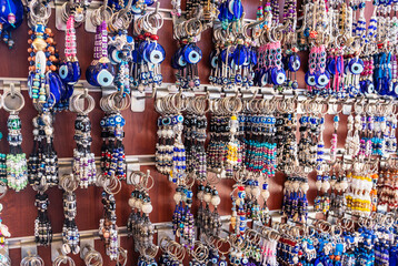 Naklejka premium beads on a market stall