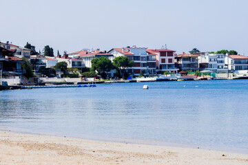 Fototapeta premium view of the beach in the region sea