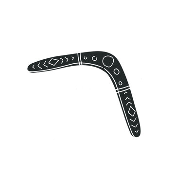recommend clip art: Boomerang Icon Silhouette Illustration. Australian Culture Vector Graphic Pictogram Symbol Clip Art. Doodle Sketch Black Sign.