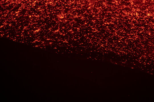 Lava detail on scorched earth in La Palma Canary Islands 2021