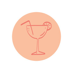 cocktail drink with lemon