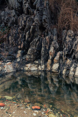 Fototapeta premium Side of the lake - calm and silent - Wah Fu Waterfall Bay_Hong Kong