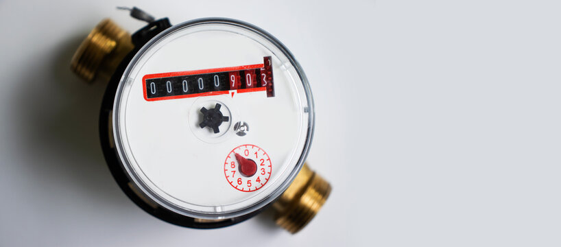 water meter on white background
