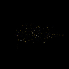 Gold Glitter Stars. Luxury Shiny Confetti.