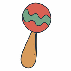 Mexican maracas, flat musical instrument
