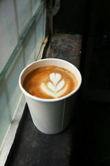 hot cofffee, cappuccino coffee or latte coffee