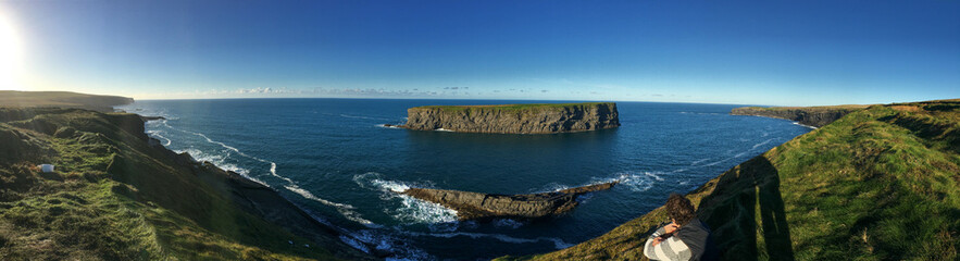 Panorama island in ocean