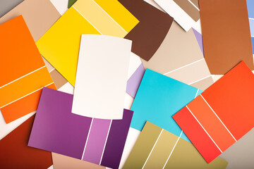 Interior design paint swatches. Pantone pallette reference for home renovations. Paint chips
