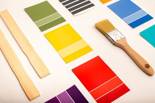 Interior Design Paint Swatches. Pantone Pallette Reference For Home Renovations. Paint Chips
