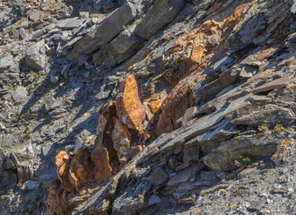 Alpine rocks closeup
