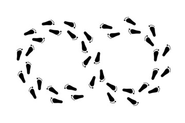 black flat walk through infinity